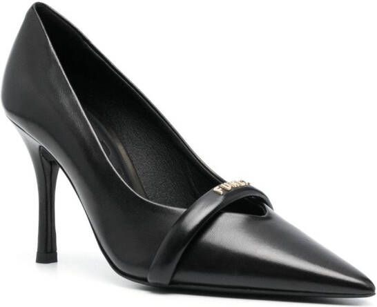 Furla pointed-toe 95mm leather pumps Black