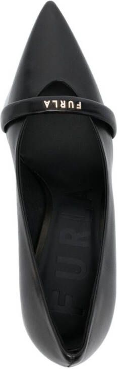 Furla pointed-toe 95mm leather pumps Black