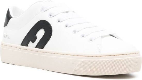 Furla side logo-patch detail sneakers White