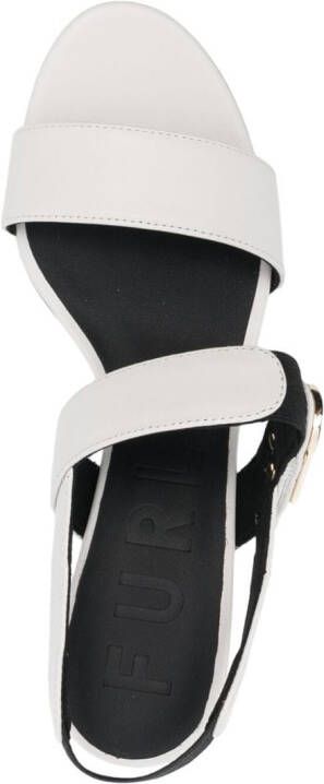 Furla Sign logo-plaque sandals White