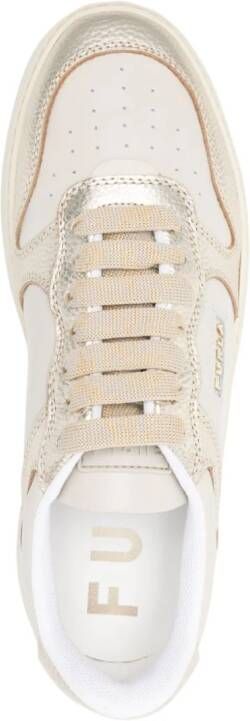 Furla sport low-top leather sneakers Neutrals