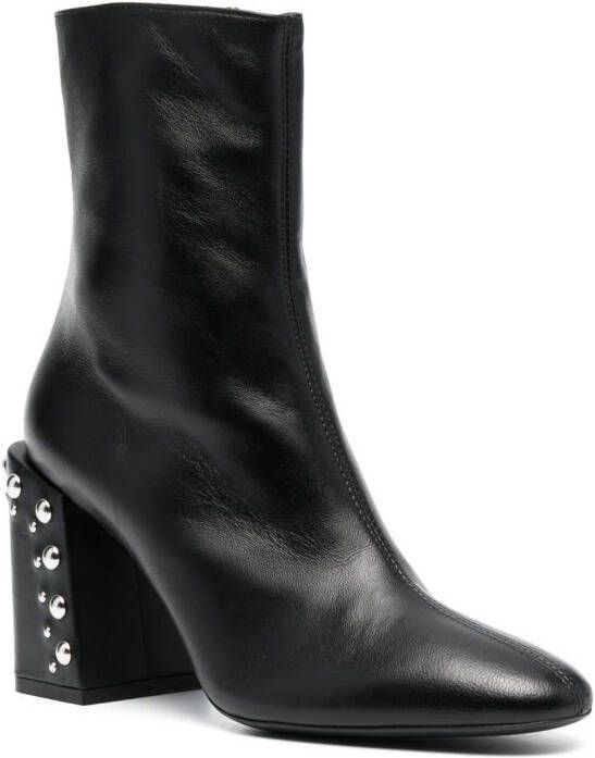 Furla studded-heel 75mm ankle boots Black
