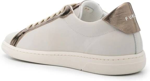 Furla Twist Arch-motif leather sneakers Neutrals