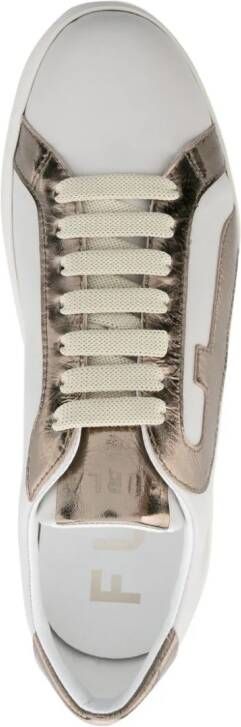 Furla Twist Arch-motif leather sneakers Neutrals