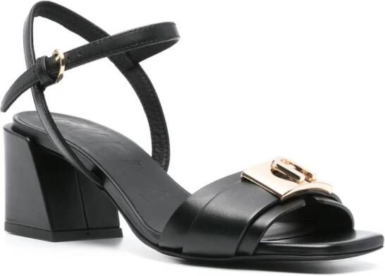 Furla Zoe 65mm leather sandals Black