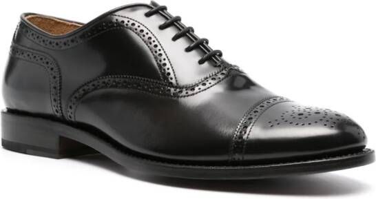 FURSAC almond-toe leather derby shoes Black