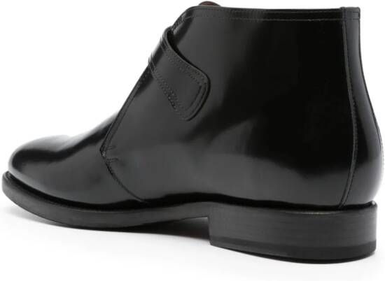 FURSAC buckle-fastening leather boots Black