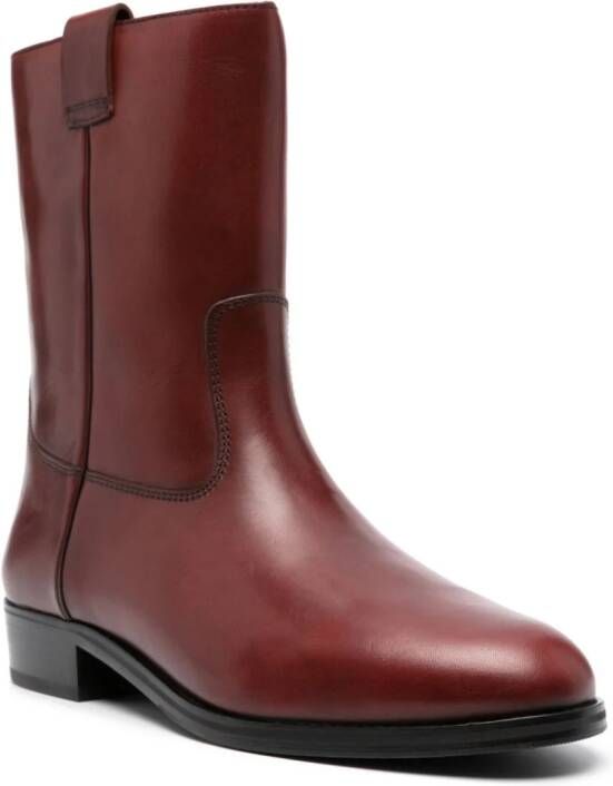 FURSAC Camargue-style leather boots Red