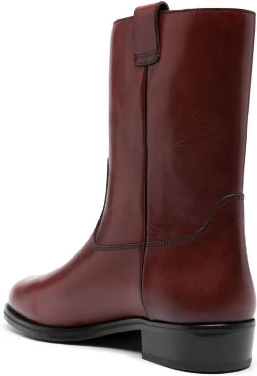 FURSAC Camargue-style leather boots Red