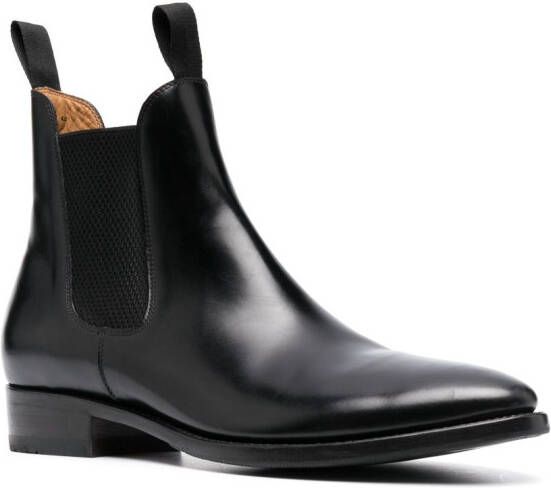 FURSAC double pull-tab leather boots Black