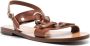 FURSAC slingback leather sandals Brown - Thumbnail 2