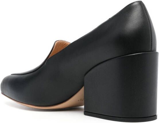 Gabriela Hearst block-heel pointed-toe leather pumps Black