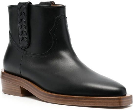 Gabriela Hearst Reza 45mm leather ankle boots Black