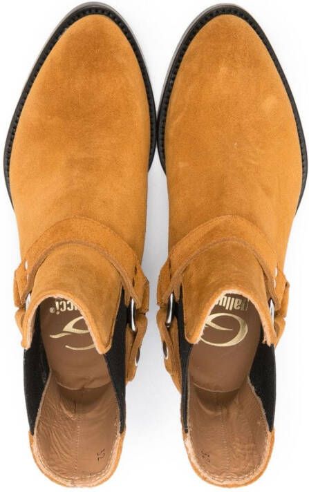 Gallucci Kids almond-toe suede ankle boots Brown