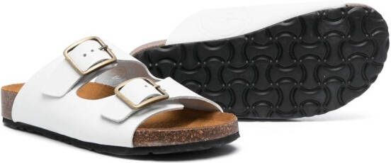 Gallucci Kids bucked leather sandals White