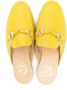 Gallucci Kids buckle-detail leather slippers Yellow - Thumbnail 3