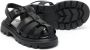 Gallucci Kids buckle-fastening leather sandals Black - Thumbnail 2