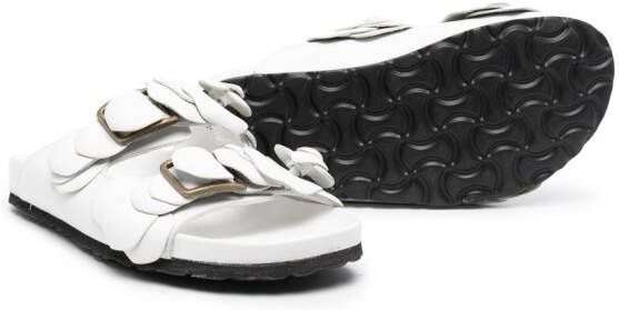 Gallucci Kids buckle-fastening open-toe sandals White