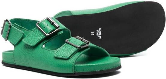 Gallucci Kids buckled leather sandals Green