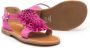 Gallucci Kids calf-suede open-toe sandals Pink - Thumbnail 2