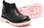 Gallucci Kids contrast-sole leather ankle boots Black - Thumbnail 2