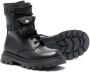 Gallucci Kids detachable-pockets leather combat boots Black - Thumbnail 2