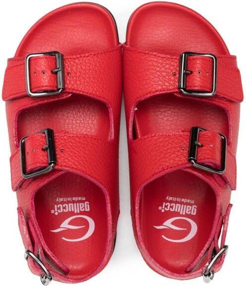 Gallucci Kids double-buckle sandals Red