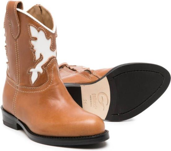 Gallucci Kids embroidered Western-style boots Neutrals