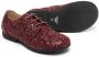 Gallucci Kids glitter lace-up ballerina shoes Red - Thumbnail 2