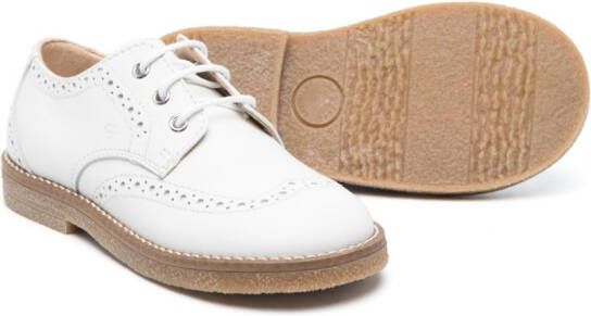 Gallucci Kids lace-up leather brogues White