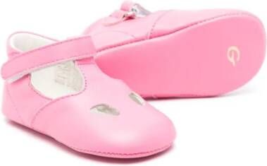 Gallucci Kids leather ballerina shoes Pink