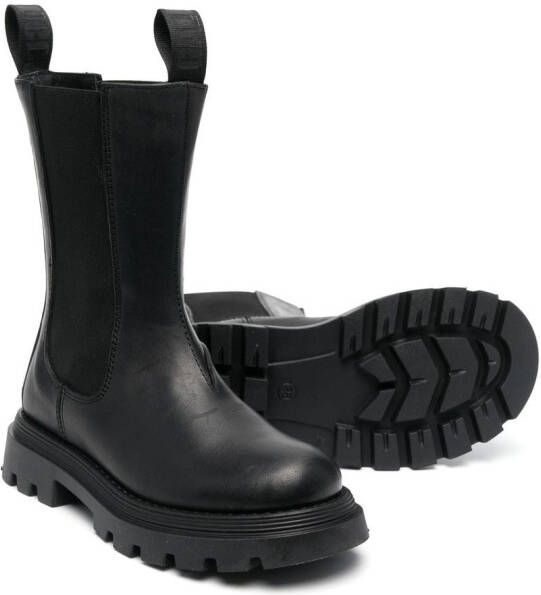 Gallucci Kids lug-sole Chelsea boots Black