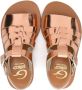 Gallucci Kids metallic-effect flat sandals Pink - Thumbnail 3