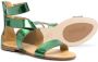 Gallucci Kids metallic strappy sandals Green - Thumbnail 2