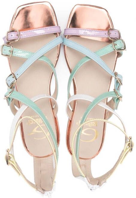 Gallucci Kids open-toed buckle-detail sandals Pink