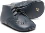 Gallucci Kids perforated-detailing leather pre-walkers Blue - Thumbnail 2