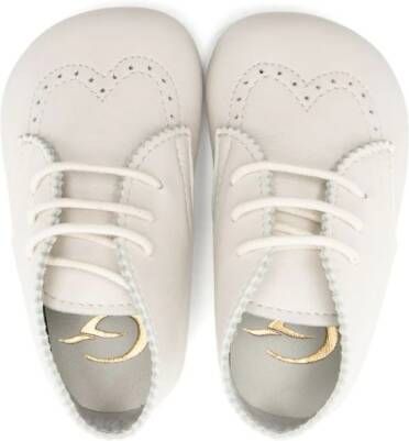Gallucci Kids perforated-detailing leather sneakers Neutrals