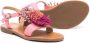 Gallucci Kids pompom-detail open-toe sandals Pink - Thumbnail 2