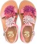 Gallucci Kids pompom-detail open-toe sandals Pink - Thumbnail 3