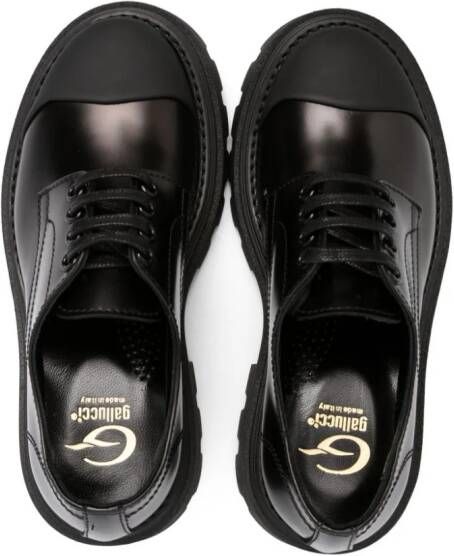 Gallucci Kids rubberised toe-cap lace-up shoes Black