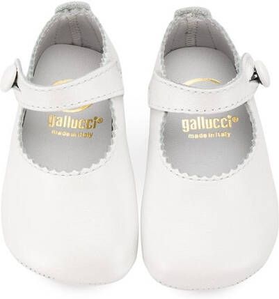 Gallucci Kids scallop-edge ballerinas White