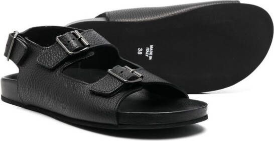 Gallucci Kids TEEN double-buckle sandals Black