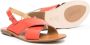Gallucci Kids TEEN patent-leather crossover-straps sandals Orange - Thumbnail 2