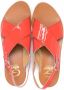 Gallucci Kids TEEN patent-leather crossover-straps sandals Orange - Thumbnail 3
