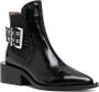 GANNI 45mm buckle-detail leather boots Black - Thumbnail 2