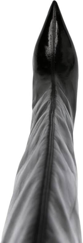GANNI 45mm knee-high mid-heel boots Black