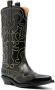 GANNI 45mm western leather boots Black - Thumbnail 2