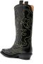 GANNI 45mm western leather boots Black - Thumbnail 3