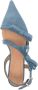 GANNI bow-detailing pointed-toe ballerina shoes Blue - Thumbnail 4