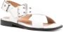 GANNI buckle-fastening crossover sandals White - Thumbnail 2